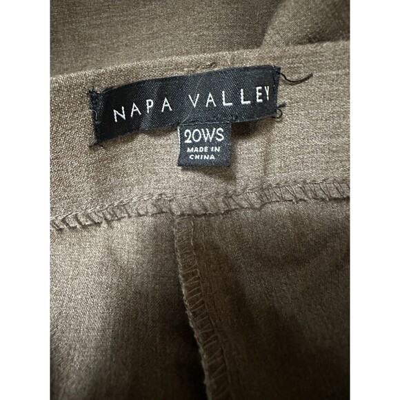 Napa Valley Comfort Waistband Slimming Solution Taupe‎ Dress Pants 20WS Short - Picture 4 of 6